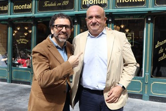 Fernando Anel junto a Enrique Torguet en el Zaragoza Marca realizado en Montal