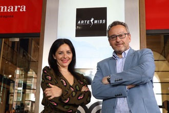 Déborah Sanz y Diego Sanz, directores de Arte-Miss, en el Welcome con motivo de su integración al Club Cámara