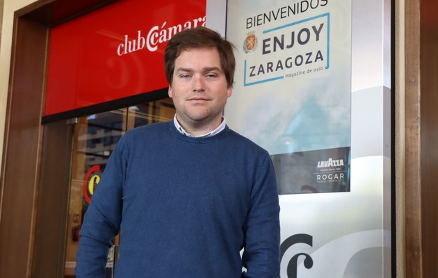 Ángel Moreno, CEO de Enjoy Zaragoza, en el very welcome realizado por club cámara