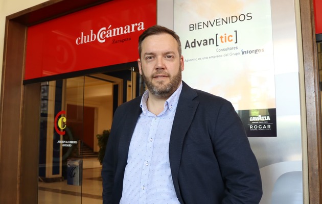 Daniel Valbuena, gerente de la delegación de Advantic en Zaragoza, en el Very Welcome realizado en Club Cámara