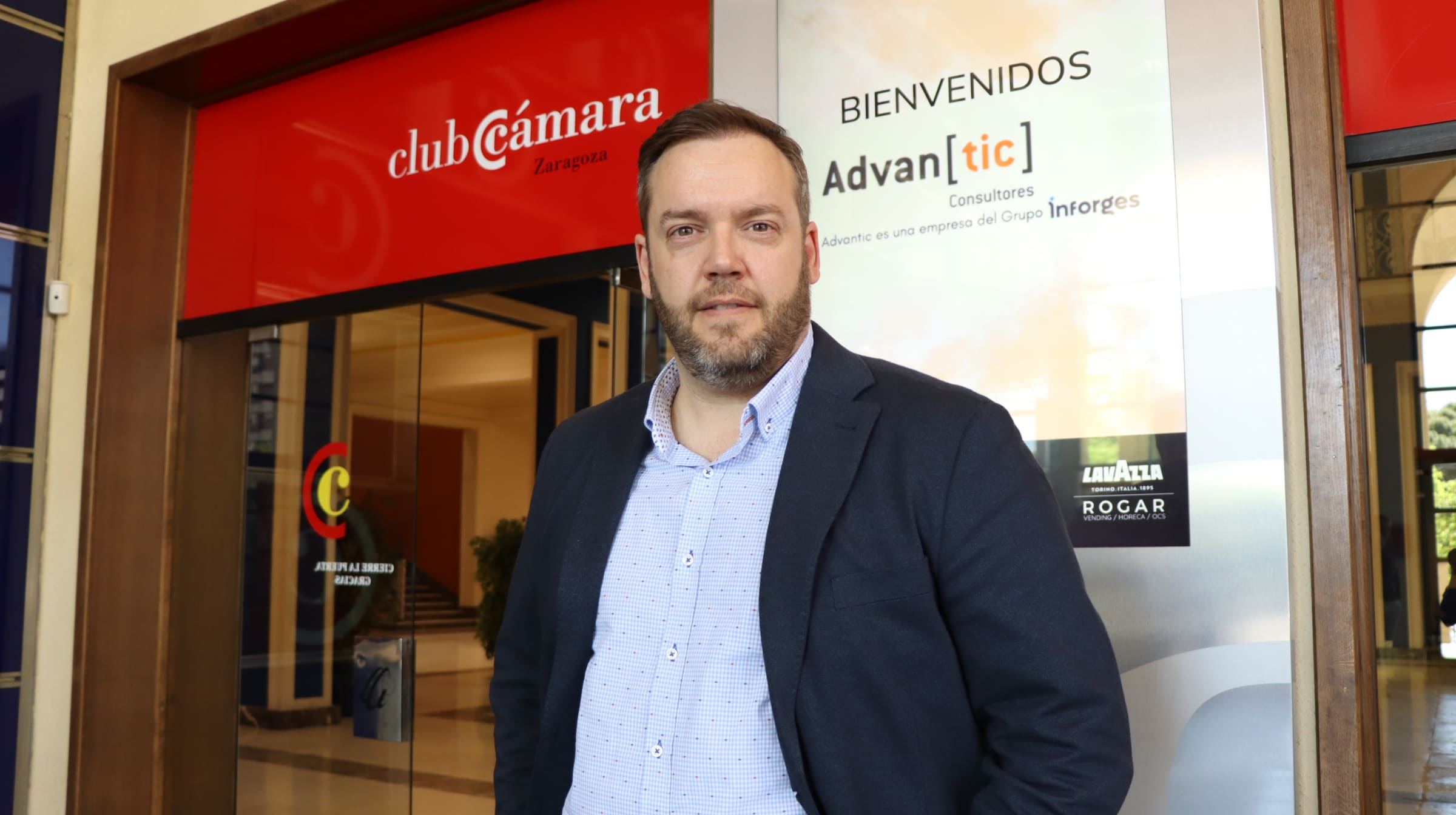 Daniel Valbuena, gerente de la delegación de Advantic en Zaragoza, en el Very Welcome realizado en Club Cámara