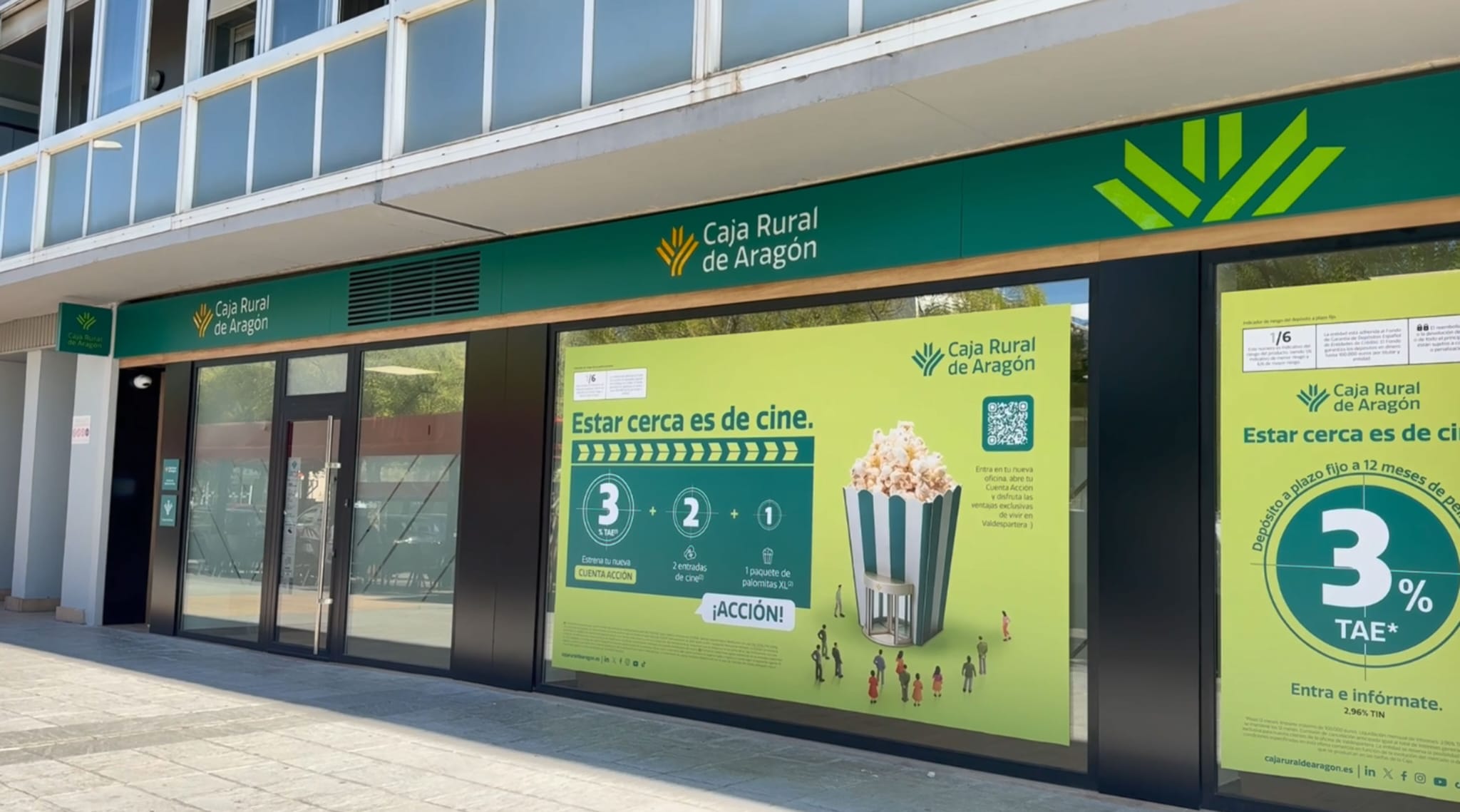 Caja Rural de Aragón ha abierto este martes una nueva oficina en Valdespartera y ha anunciado la puesta en marcha del primer cajero automático de Arcosur